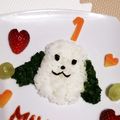 SaoriMathu's cooksnap of when they made 1歳の誕生日に♡ワンワンプレート♫.