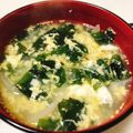 kokko37's cooksnap of when they made ５分で完成！わかめ卵スープ.