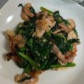 M130018's cooksnap of when they made 豚肉とほうれん草の味噌ダレ炒め.