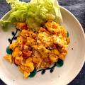 okura_k's cooksnap of when they made ★簡単！卵とチーズとトマト炒め★.