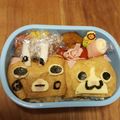クックJ26RI7☆'s cooksnap of when they made 妖怪ウォッチ おいなり ジバニャン キャラ弁.