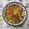 NAOばあさん's cooksnap of when they made 子供が作るかにかま焼きそば.