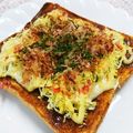☆★あんず姫★☆'s cooksnap of when they made お好み焼きトースト.