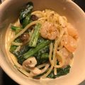 ぷんしゅ's cooksnap of when they made ほうれん草とベーコンのミルクスープスパ.
