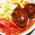 m9vani's cooksnap of when they made 柔らか美味しい！煮込み豆腐ハンバーグ.