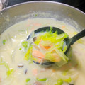 Risaru777's cooksnap of when they made 鮭と白菜の豆乳スープ♪.