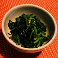 神風＊'s cooksnap of when they made ほうれんそうとしめじの辛子醤油和え.