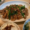 ピンクニク's cooksnap of when they made 豚肉とにんにくの芽のオイスター炒め♪.