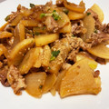 みちゃもっち's cooksnap of when they made 焼肉のタレ☆豚だいこん炒め.