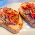 チェリチョコ's cooksnap of when they made ☆生ハムとトマトのバケット☆.