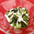 Y✿えくぼ飯's cooksnap of when they made 長芋と胡瓜・ワカメの酢の物.