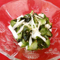 Y✿えくぼ飯's cooksnap of when they made 長芋と胡瓜・ワカメの酢の物.
