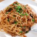 ちゃっきぃさん's cooksnap of when they made 市販のミートソースでアレンジスパゲッティ.