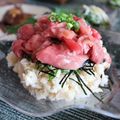 ちゃんねるゆみ's cooksnap of when they made 自家製すき身で★超美味！ねぎトロ丼.