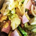 M☆33's cooksnap of when they made レンジでキャベツとハムの胡麻マヨサラダ.