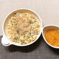 sAix59's cooksnap of when they made 離乳食　後期～の　鮭と卵の雑炊♪.