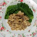 もぐ・ω・くま's cooksnap of when they made 豚肉の辛子マヨ和え。.