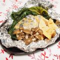 バカリャウ's cooksnap of when they made 根菜ときのこの蕗の葉包み蒸し.