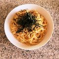 ぶたちゃん。。's cooksnap of when they made 生クリーム無し！簡単明太子クリームパスタ.