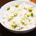 ゆるмαмα's cooksnap of when they made アミの塩辛でちょっと桜色の枝豆ご飯.