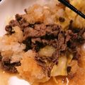 nononon219's cooksnap of when they made キャベツと牛こまのおろしポン酢のせ.