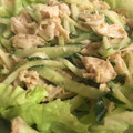 jltgaz's cooksnap of when they made レンジで簡単♪鶏ささみ＆きゅうりの和え物.