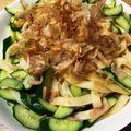 あむあむろ's cooksnap of when they made ごま油が決め手！きゅうりと豚の焼きうどん.