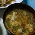 Mt_tricker's cooksnap of when they made ふんわり卵と小松菜のかき卵汁.