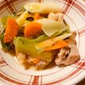 ｗａｔａｃｈａｉ's cooksnap of when they made 山東菜の豚ネギ生姜炒め.