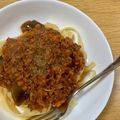 meguliiina's cooksnap of when they made 本格的！タリアテッレ ボロネーゼ.
