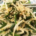 サクラポムポム's cooksnap of when they made レンジでモヤシとニラのナムル小鉢.