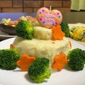 あいリーぬ's cooksnap of when they made クリスマスケーキ風ミートローフ.