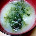 しゅんのま's cooksnap of when they made 玉ねぎとアオサのお味噌汁.