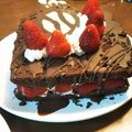 まっちゃまろ's cooksnap of when they made スクエアチョコレートケーキ♫.