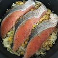 kae2423999's cooksnap of when they made 簡単炊飯器で！バター醤油鮭ごはん.