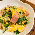 ☆らいむ〜ん☆'s cooksnap of when they made 水菜とベーコンと卵のオイスター炒め.