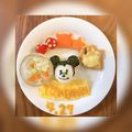 つじしお's cooksnap of when they made 1歳バースデープレート☆ディズニー☆.