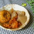 haruku221's cooksnap of when they made 厚揚げ・こんにゃく・ちぎり天・・煮！.