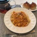 にったかｐ's cooksnap of when they made 本格*魚介のトマトクリームスープパスタ.