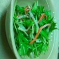 べるり's cooksnap of when they made 水菜・もやし・かにかまの梅ポン酢サラダ.