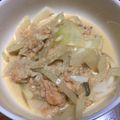 しろみ。's cooksnap of when they made 鮭中骨缶と玉ねぎのレンジ蒸し.