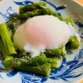 おたかsan's cooksnap of when they made 簡単☆グリーンアスパラのソテー温泉卵添え.