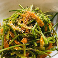 陸ケミ's cooksnap of when they made 人参の葉と茎のきんぴら.