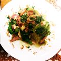 hotmailer's cooksnap of when they made レタスとベーコンのニンニク炒め.