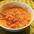 ONE★MAYU★'s cooksnap of when they made トマトと豆乳で作る☆小エビのスープ.