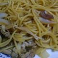 土日料理する人's cooksnap of when they made 豚こまと余り物野菜の柚子胡椒パスタ.
