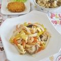 mmameco's cooksnap of when they made プリっぷり海老野菜炒め.