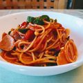 あひるの親分's cooksnap of when they made フライパン１つ！茹でない濃厚ナポリタン.