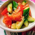 のんべぇヒロ's cooksnap of when they made ゴロゴロきゅうりとトマトのぱぱっとサラダ.