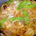 なーちんかーちゃん's cooksnap of when they made ＊絹さやと新たまねぎの卵とじ＊.